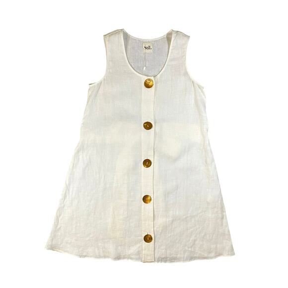 Stil LA Linen Akoya Shell Tie-back Dress - S - Picture 1 of 4